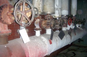 Collettore di centrale termica in amianto